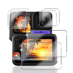 �p gopro hero12 �K���X�t�B���� �t���ی�t�B���� �y���Y���Ɏq�f�ށz �Ή� Gopro Hero 12 Black �J�����t�B���� ���C����ʗp2��+�T�u��ʗp2��+LED�ی�t�B����2�� �ϏՌ� �p �S�[�v�� 12 �J�����ی�