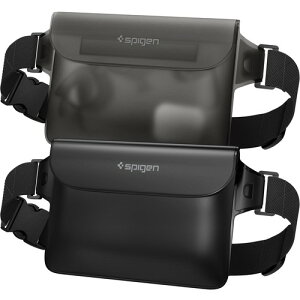 Spigen ���S�h�� �E�G�X�g�|�[�` 2���Z�b�g ���� IPX8�F�� �C �v�[�� �� ���s �A�E�g�h�A �X�}�z���[�\ �O�d�`���b�N �x���N�� PVC ��e�� �h���o�b�O A620 AMP06022 �X�m�[�E�z���C�g AMP06021 AMP06023