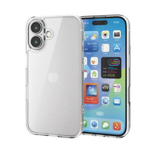 �G���R�� iPhone 16 �P�[�X �w�ʍd�x5H �n�C�u���b�h ���ς��ɂ��� �X�g���b�v�z�[���t�� 4�p�G�A�[�N�b�V���� ���C�����X�[�d�Ή� PM-A24AHVCK2CR