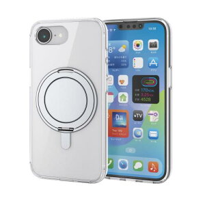 �G���R�� iPhone 16e �P�[�X �ϏՌ� �Ռ��z�� �w�ʏ����h�~ �}�O�l�b�g ���C�����X�[�d�Ή� �����Y�ی� MAGKEEP PM-A25SMAGSTBK