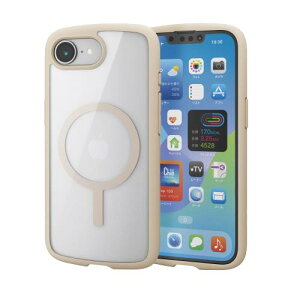 �G���R�� iPhone 17e/16e �P�[�X �w�ʃN���A ���� �ϏՌ� �Ռ��z�� �y�� ���^ �w�ʏ����h�~ �}�O�l�b�g �����Y�ی� �X�g���b�v�z�[���t�� �V�����_�[�X�g���b�v�V�[�g�t MAGKEEP PM-A25STSLFCMWH