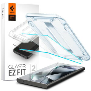 Spigen Galaxy �����K���X�t�B���� 2���� �d�x �\��t���L�b�g�t�� �w��h�~ �i�m�R�[�e�B���O ��U�h�~ �ی�t�B���� EZ Fit Pro �N���X�^�� �N���A Plus AGL11079 S24 Ultra �w��F�ؑΉ� 9H AGL07493 S25 S26