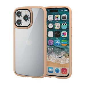 �G���R�� iPhone15 Pro Max �P�[�X TOUGH SLIM LITE �w�ʃK���X �ϏՌ� �Ռ��z�� ���^ �y�� �X�g���b�v�V�[�g�t�� �X�g���b�v�z�[���t�� �S���z�u�̃G�A�[�N�b�V�������Ռ����z�� PM-A23DTSLFCGBK