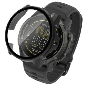 For COROS(�J���X)APEX 4 42MM ��p�P�[�XHVUYAL��̌^ �����K���X �ی�J�o�[ �S�ʕی� �����K���X��� 9H�ی�t�B����+PC�J�o�[ �����ȒP �ϏՌ� �����ߗ� �w��h�~ (�u���b�N)