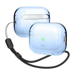 elago AirPods Pro2 �Ή� �P�[�X �X�g���b�v �t �ϏՌ� ���� �J�o�[ Pro2�P�[�X Apple Pro 2 �A�b�v�� �G�A�|�b�c�v��2 ��2���� MQD83J/A MTJV3J/A CLEAR BASIC CASE with Round Strap �A�N�A�u���[ �l�I���C�G���[