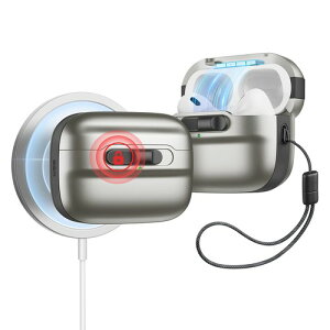 ESR AirPods Pro2 �P�[�X MagSafe�Ή� ��2���� / ��1���� 2023/2022/2019 ���� USB-C/Lightning�P�[�u���Ή� �}�O�l�b�g�W���b�N �ϏՌ� �������[�h�t�� �����ی�J�o�[ �Ռ��z�� Pulse�V���[�Y �N���[��