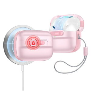 ESR AirPods Pro2 �P�[�X MagSafe�Ή� ��2���� / ��1���� 2023/2022/2019 ���� USB-C/Lightning�P�[�u���Ή� �}�O�l�b�g�W���b�N �ϏՌ� �������[�h�t�� �����ی�J�o�[ �Ռ��z�� Pulse�V���[�Y �N���[��