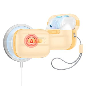 ESR AirPods Pro2 �P�[�X MagSafe�Ή� ��2���� / ��1���� 2023/2022/2019 ���� USB-C/Lightning�P�[�u���Ή� �}�O�l�b�g�W���b�N �ϏՌ� �������[�h�t�� �����ی�J�o�[ �Ռ��z�� Pulse�V���[�Y �N���[��