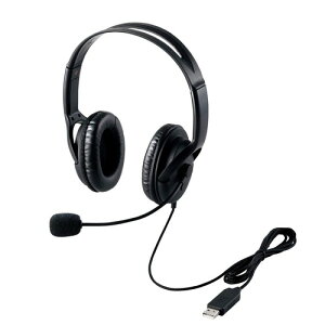 �G���R�� �w�b�h�Z�b�g USB C USB-A �܂��� �L�� �}�C�N�t�� �P��w���� �m�C�Y�L�����Z�����O �y�� ���^ �I���C���[ �I�[�o�[�w�b�h ���ʒ��� AI PC�Ή� �u���b�N HS-HP10SCBK