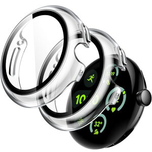 JETech Google Pixel Watch 3/2/1 41mm�p �P�[�X �t���ی�t�B�����t�� �N���A/�N���A / �u���b�N/�N���A / �u���b�N/�u���b�N