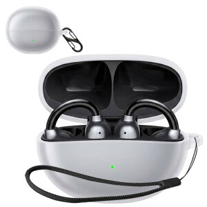 HVUYAL �P�[�X For UGREEN ClipBuds �Ή� ���N���A �P�[�X �����h�~�p�̃t�b�N�𓋍ڂ��� �y�� �L�Y�h�~ �h�o �����ɂ��� �_�炩�ȃV���J�Q���̃X�|�[�c�N�[���ȃf�U�C�� �Ռ��z�� �X���� �\�t�g