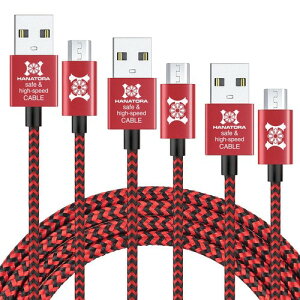 HANATORA Micro USB�P�[�u�� �}���[�d �f�[�^�]�� ���ϋv �i�C�����҂� 0.3m/1.2m 2.0m/3�{�Z�b�g HM312-3GY ���b�h / �u���b�N / �O���[ 0.3m 1.2m 2.0m/3�{�Z�b�g HM312-3RD HM312-3BK HM-200-1BK HM-200-1RD