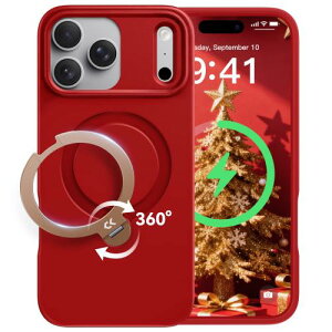 2026�V�o��E�@�\���̋ɂ�CASEKOO iPhone 17 Pro Max �p �P�[�X 360�x��]�X�^���h MagSafe�Ή� �ČRMIL�K�i 360°�S�����ϏՌ� ����~�� �}�b�g�d�グ ���ϖh�~ ���C�����X�[�d�Ή� �X�g���b�v�z�[���t��