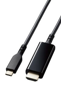 �G���R�� USB-C HDMI �ϊ� �P�[�u�� ���ϋv 4K2K 3840 2160/60Hz �~���[�����O�Ή� �u���b�N iPhone 16/16 Pro/16 Pro Max/16 Plus �Ή����؍� MPA-CHDMIS10BK