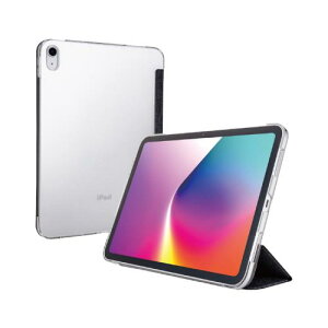 �G���R�� iPad A16 ��11���� 10.9�C���`/11�C���` 2022�N/2025�N ��10���� �t���b�v�P�[�X �t�@�u���b�N �w�ʃN���A 2�A���O�� TB-A25RWVCGY �O���[ / �u���b�N TB-A25RWVCBK