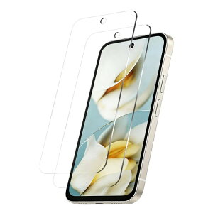 2 ���Z�b�gFOR Google Pixel 9a �p�̃K���X�t�B���� �S�ʕی� �d�x9H �ϋv�� �����ߗ� �t�� FOR Google Pixel 9a �p�̉t���ی�t�B���� �ϏՌ� �C�A�Ȃ� �w��h�~ ��U�h�~ �������� �����z�� �\��t����