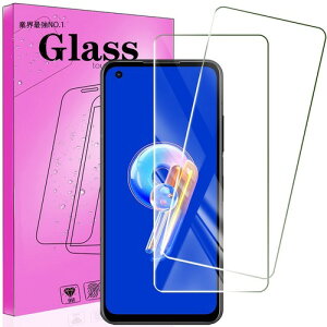 2���p�b�N �Ή� ASUS ZenFone 9 AI2202 �p�̃K���X �t�B���� �Ή� ASUS ZenFone 10 �p�̋����ی�K���X �Ή� ASUS ZenFone 9/Zenfone 10 �p�̉t���ی�t�B���� ���{���Ɏq�f��AGC���i �d�x9H �C�A�[����U�h�~ ��