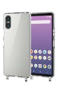 �G���R�� Xperia 10 VI SO-52E �P�[�X �J�o�[ ���� �ϏՌ� �Ռ��z�� �n�C�u���b�h TPU �V�����_�[ �w�ʍd�x 5H �������ɂ��� �L�Y �G�A�[�N�b�V���� �J�����ی� �N���A PM-X241HVCKSHCR PM-X241HVCKCR