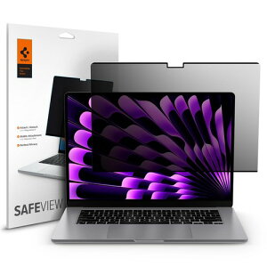 Spigen MacBook �`�����h�~ �ی�t�B���� M5/M4/M3/M2 2026/2025/2024/2023 �����K���X �}�O�l�b�g�� �t�B���^�[ �v���C�o�V�[ 1���� �u���b�N AFL06253
