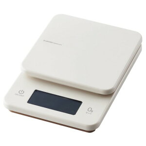�G���R�� �L�b�`���X�P�[�� �ő�3kg �ŏ�0.5g�\�� �o�b�N���C�g�t 0g�\�� �����d���I�t HCS-KSA01IV �A�C�{���[ / �z���C�g HCS-KSA01WH