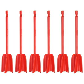 PATIKIL 6個セット シリコン樹脂ミキサーパドル 4.9インチ/6.5インチ/8.7インチ A B Sプラスチック製 ペイント攪拌棒 1/4インチ六角シャンク対応 黒 / ブルー / ホワイト / レッド / 白 塗料攪拌棒