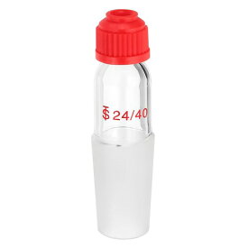 PATIKIL ガラス 蒸留 アダプター 24/40 実験室 温度 測定 機器 用品 レッド 7.2mm / 0.28