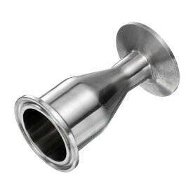 PATIKIL サニタリーフィッティングリデューサーフィッティング304ステンレススチール1-1/2チューブOD x 3/4チューブOD 1.5トライサニタリークランプ50.5mmフェルールフランジシルバー