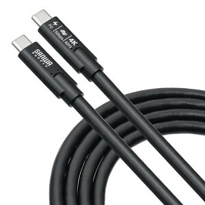 �T�����_�C���N�g USB-C �P�[�u�� 3m/5m/7m Type-C �f���o�͑Ή� 4K/60Hz PD75W�Ή� �[�d �u���b�N 500-USB096-3 500-USB096-5 500-USB096-7