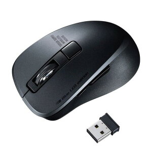 �T�����T�v���C ���C�����X�}�E�X 2.4GHz(USB A) �É� �u���[LED 5�{�^�� 1600dpi(2�i�K�ؑ�) ���^ �u���b�N MA-WBL153BK