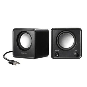 �T�����T�v���C PC�X�s�[�J�[ USB�d�� �R���p�N�g 6W �p�b�V�u���W�G�[�^�[���� �d���{�^���t�� �u���b�N MM-SPU21BK