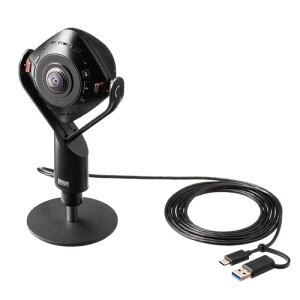 �T�����T�v���C �X�s�[�J�[����360�xWeb�J���� ��c�p �}�C�N���� AI�����ǔ� USB-A/USB Type-C���Ή� CMS-V71BK