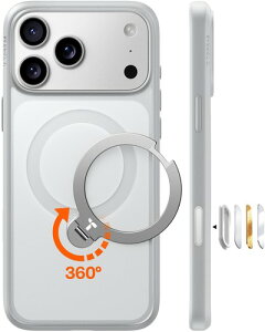 TORRAS iPhone 17 Pro Max �p �P�[�X���@�\��́E360°�V��_��]�X�^���h Magsafe�Ή� ���ϋv�� �ϏՌ� �[���}�C���X�^���h �����O �c�����Ή� �}�O�l�b�g���� �}���[�d�Ή� �w��h�~�uOstand Q3 Spin�v