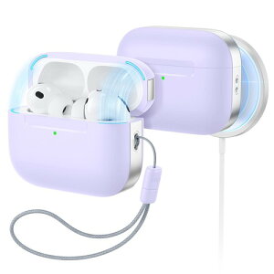ESR AirPods Pro3 �P�[�X 2025 MagSafe�Ή� USB-C�P�[�u�� Pro ��3����p �}�O�l�b�g�W���b�N �S�ʗ����ی� �X�g���b�v�t�� �G�A�[�|�b�Y�v��3��p Pulse�V���[�Y ���C�g�u���[ / �u���b�N / �p�[�v��