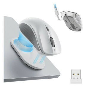 ESR MagMouse ���C�����X�}�E�X �É� ����}�E�X �����^�� �m�[�g�p�\�R���pBluetooth�}�E�X ������Type-C�[�d�P�[�u���t�� mag mouse �����}�E�X �ė��p�\�ȔS���V�[�g �I�t�B�X�p ���o�C�� Bluetooth
