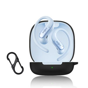 For Shokz OpenFit Air 2 �P�[�X Shokz OpenFit Air 2 �Ή� �J�o�[ Greerass �V���R���P�[�X �ϏՌ� �L�Y�h�~ �[�d�Ή� �����h�~ �h�� �h�o ���E�ȒP �V���R���� �����h�~ �_�炩�� �y�� (�u���b�N)