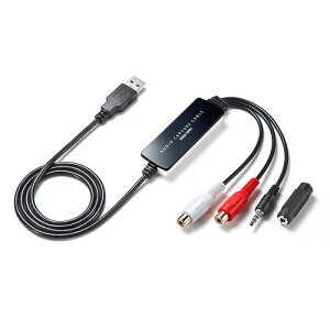 �T�����_�C���N�g USB�I�[�f�B�I�L���v�`���[ �A�i���O�����f�W�^���� �J�Z�b�g�e�[�v/MD/���R�[�h Windows�Ή� 400-MEDI017 1��