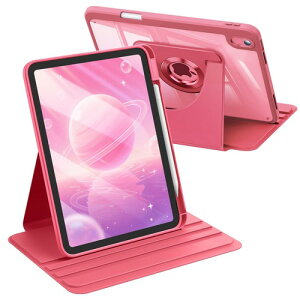 Fintie iPad ��11���� A16 2025 /��10���� 2022 11/10.9�C���` ��]�P�[�X �����o�b�N�J�o�[ �l�C�r�[�u���[ / �s���N