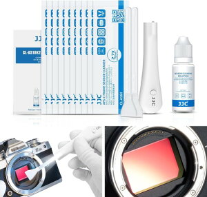 JJC 12in1 �Ɩ����C�g�t���Z���T�[�N���[�j���O�L�b�g APS-C CCD CMOS�Z���T�[�p�X���u 10�{���� 16mm �Z���T�[�N���[�j���O�X���u + �N���[�i�[ + �N���[�j���O�n���h�� �N���[�j���O�X�e�B�b�N
