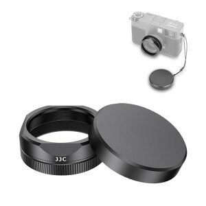 JJC Fujifilm X-half�p�����Y�t�[�h �����Y�L���b�v �x�m�t�C���� X �n�[�t X-HF1 �Ή� F-XHFUV�t�B���^�[�ƕ��p�\ ������\�� ���˖h�~ �����Y�ی� �����h�~�X�g���b�v�t�� �u���b�N / �V���o�[