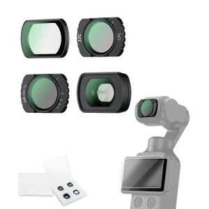 JJC Osmo Pocket 4 / 3�p �t�B���^�[�Z�b�g �L�p�����Y+CPL+�u���b�N�~�X�g1/4+ND2-ND32 �}�O�l�b�g�z�� ���ˏ��� ���� �~�X�g�f����� HD���w�K���X ���^�A���~�t���[�� �����ߗ� �h���E�h���E�ѓd�h