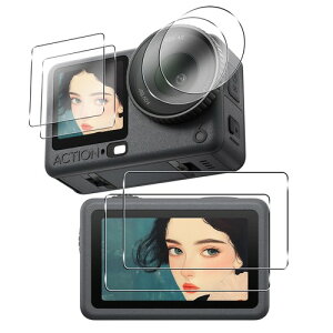 �Ή� DJI Osmo Action 6 �K���X�t�B���� + �p Osmo Action 6 �J�����ی�t�B���� ���{���f�ވ��Ɏq��