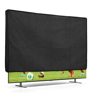 kwmobile 24 65 TV�Ή� �e���r�J�o�[ - �h�o�J�o�[ �t���e���r �ی�J�o�[ �z�R���悯 ���l�� ���F �u���b�N / �_�[�N�O���[ 49-50