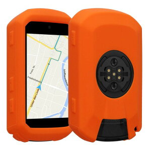 kwmobile Garmin Edge 850 / 550�Ή� �P�[�X - �V���R�� GPS �T�C�N���R���s���[�^ �J�o�[ ���]�� �i�r �ی�P�[�X �I�����W / �u���b�N / �l�C�r�[
