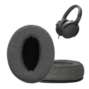 kwmobile Sennheiser HD400S / HD450SE HD458BT�Ή� �C���[�p�b�h x2 - �w�b�h�z�� ���b�V�� �C���[�p�b�h�J�o�[ ���J�o�[ �����p �O���[ / �u���b�N