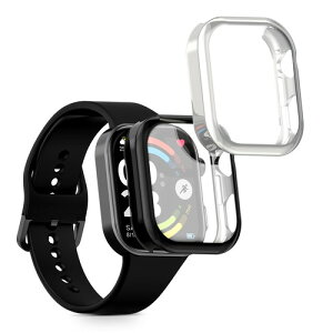 kwmobile 2x �P�[�X Xiaomi Redmi Watch 6�Ή� �J�o�[ - �t���J�o�[ �V���R�� �ϏՌ� �S�̕ی� ����/���F ���� / ���F / ���F / �V���o�[ ���F/�V���o�[