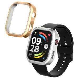 kwmobile 2x �t���[���J�o�[ Xiaomi Redmi Watch 6�Ή� �P�[�X - �X�}�[�g�E�H�b�` �ی� �ϏՌ� ���F/���� ���F / ���� / �s���N�S�[���h / �V���o�[ �s���N�S�[���h/�V���o�[