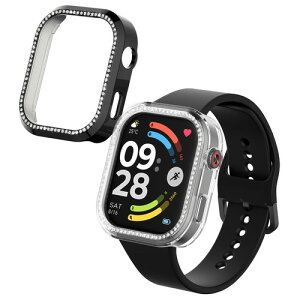 kwmobile 2x �t���[���J�o�[ Xiaomi Redmi Watch 6�Ή� �P�[�X - �X�}�[�g�E�H�b�` �ی� �ϏՌ� ���F/���� ���F / ���� / �s���N�S�[���h / �V���o�[ �s���N�S�[���h/�V���o�[