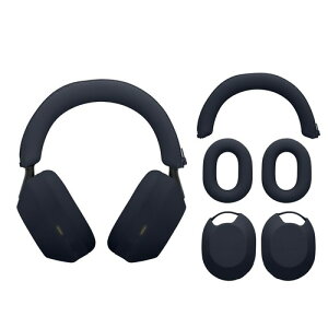 kwmobile Sony WH-1000XM5�Ή� �P�[�X�J�o�[ - 3in1�P�[�X �Z�b�g �w�b�h�z�� �ی�A�N�Z�T���[ ���h�~ ���F �u���b�N / �x�[�W�� / �l�C�r�[ ���F