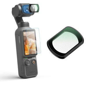 JJC Osmo Pocket 4 / 3�p �u���b�N�~�X�g1/4�t�B���^�[ �}�O�l�b�g�z�� �~�X�g�f����ʃt�B���^�[ �u���b�N�g�U1/4 HD���w�K���X ���^�A���~�t���[�� �����ߗ� �h���E�h���E�ѓd�h�~ �L�Y�h�~ �|�[
