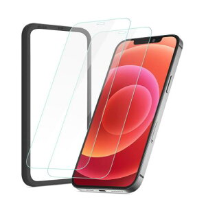 NIMASO �K���X�t�B���� iPhone12 mini �p �ی�t�B���� �����K���X �ϏՌ� �����ߗ� �w��h�~ �\��₷�� �K�C�h�g�t�� ��Phone12mini�Ή�(5.4�C���`) 2���Z�b�g NSP20K160